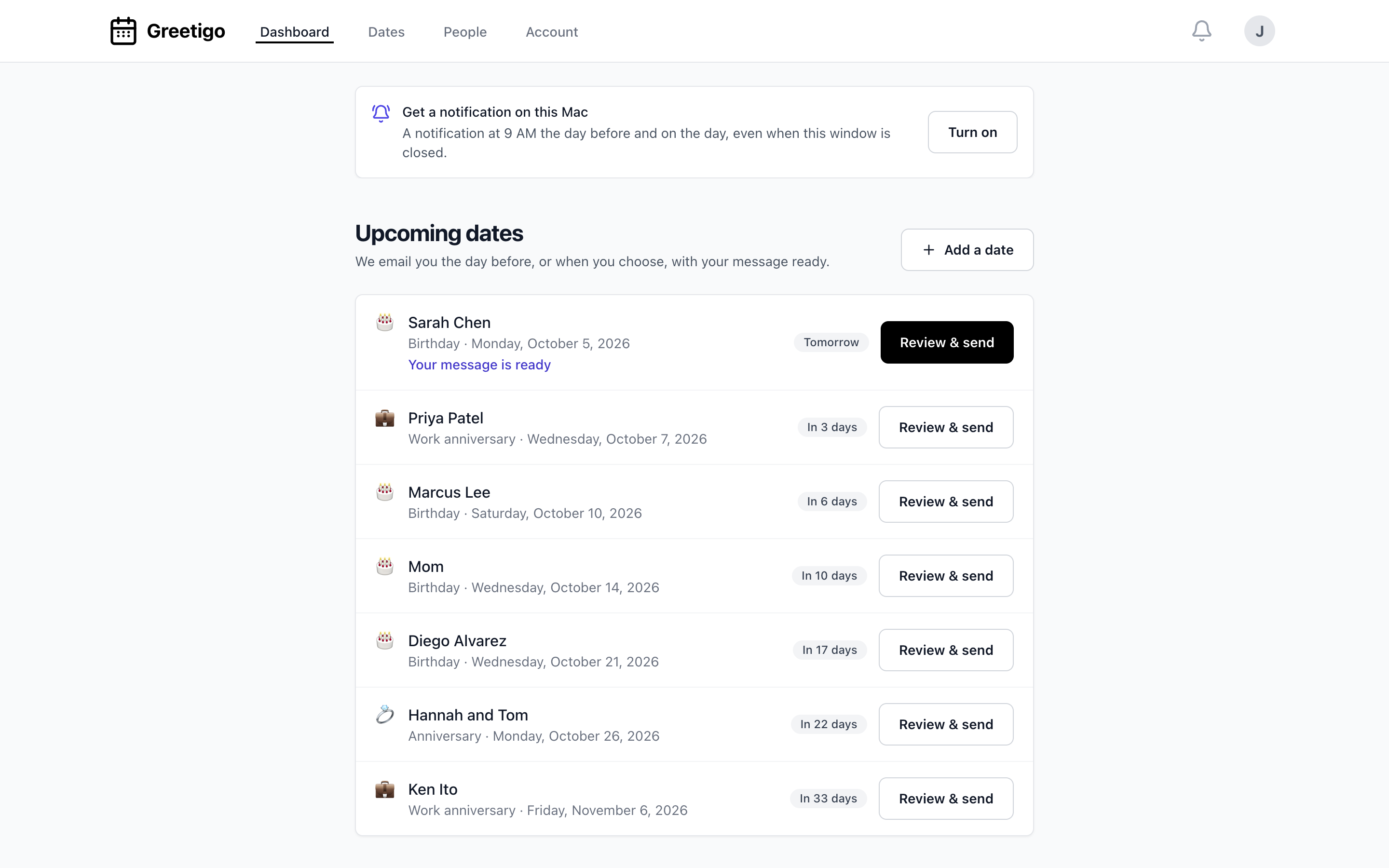 Greetigo screenshot 1